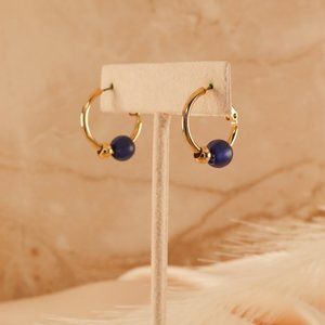 SOLD Vintage Gold Huggie Hoop Earrings